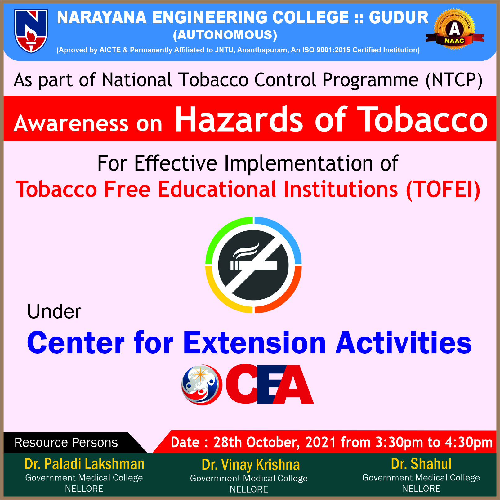 Talk on Hazards of Tobacco